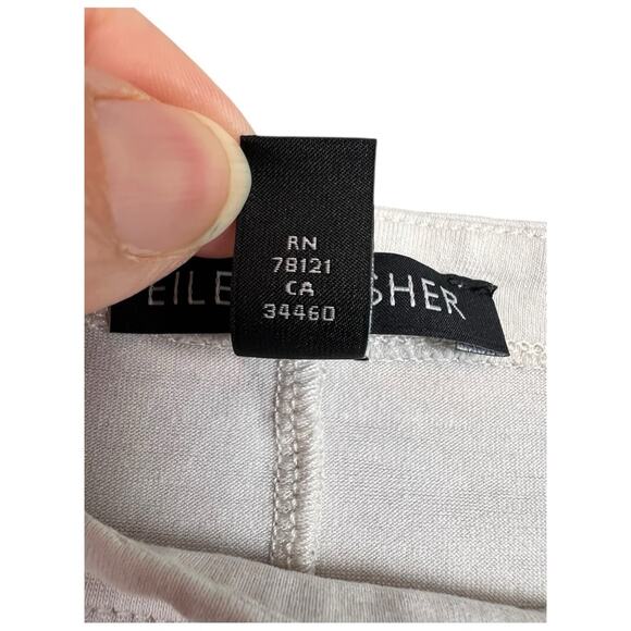 Eileen Fisher Light Gray Sleeveless Boxy Tank Top Minimalist Tencel Blend - XL - Picture 8 of 8